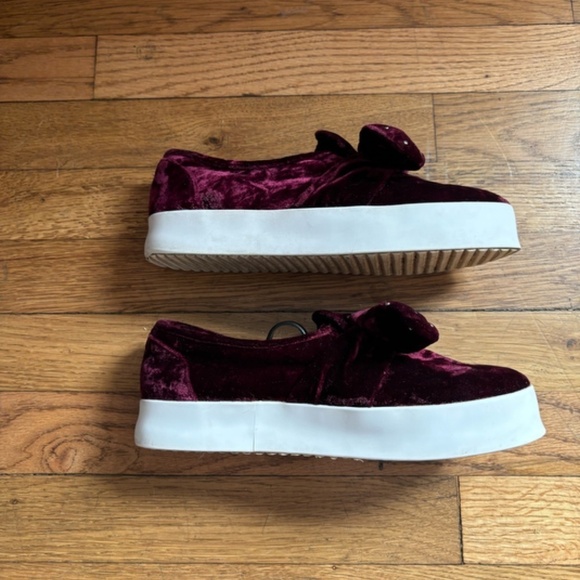 Rebecca Minkoff Stacey Velvet Studded Bow Slip-On Sneakers - Picture 16 of 16